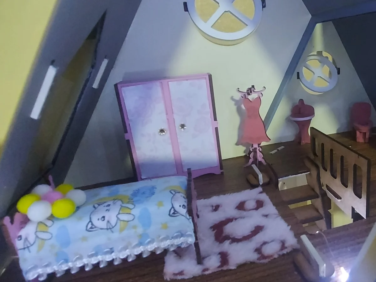 Casa casinha de bonecas castelinho completa - Imagem 4