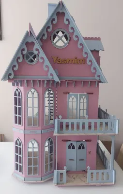 Casa casinha de bonecas castelinho completa com iluminação