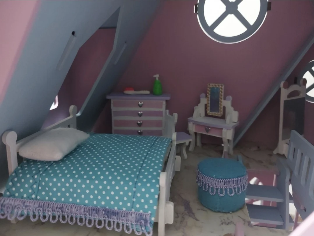 Casa casinha de bonecas castelinho completa com iluminação - Imagem 2