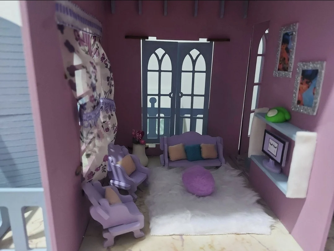 Casa casinha de bonecas castelinho completa com iluminação - Imagem 3
