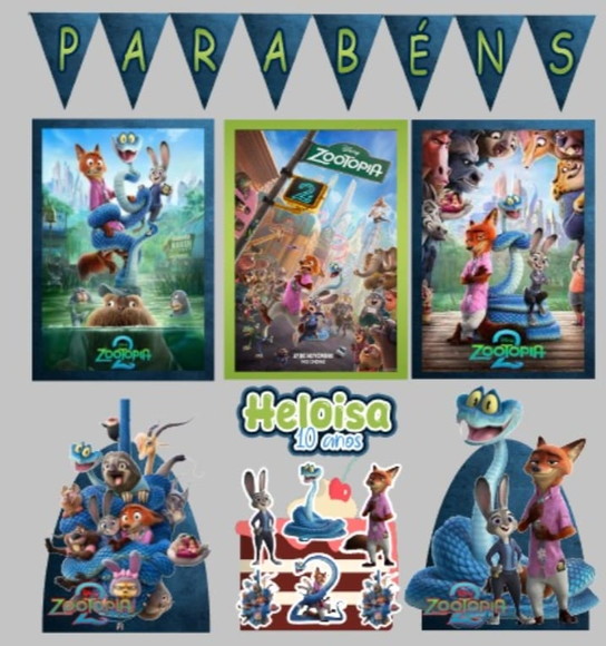 Kit Festa Só Um Bolinho Zootopia 2