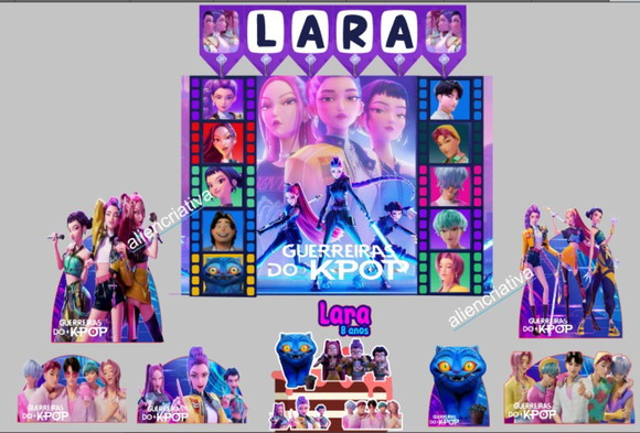 Kit Festa Só Um Bolinho Guerreiras do K-pop