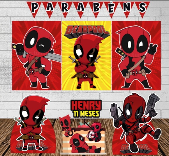 Kit Festa Só Um Bolinho Deadpool Cute