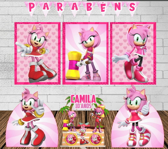 Kit Festa Só Um Bolinho Sonic (amy Rose)