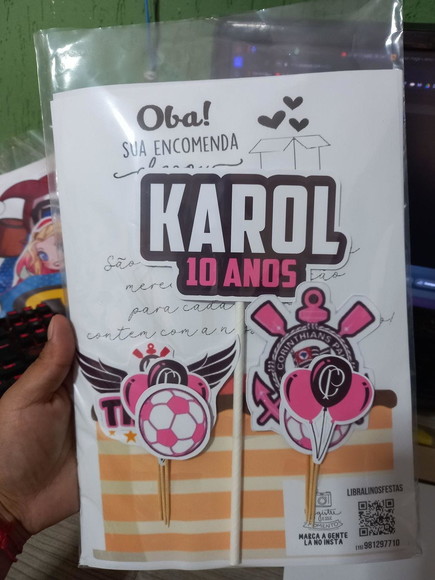 Kit Festa Só Um Bolinho Timão (rosa)