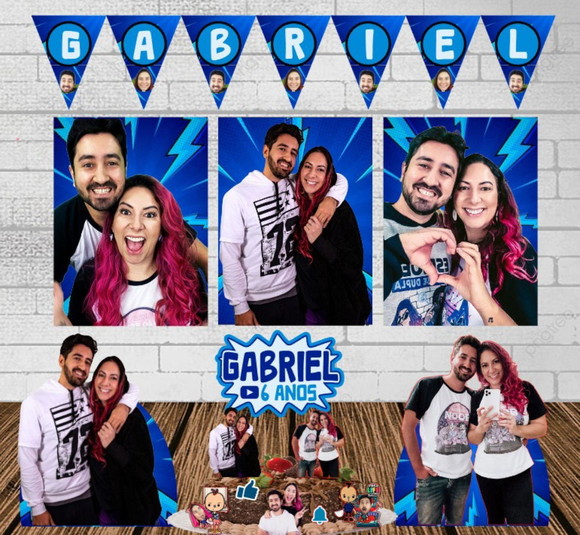 Kit Festa Só Um Bolinho Gabriel e Shirley Azul