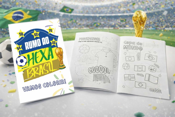 Revistinha Colorir Copa do Mundo Brasil - Imagem 3