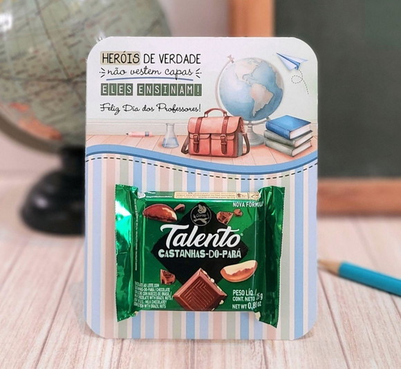 Cartão para Bombom Dia dos Professores