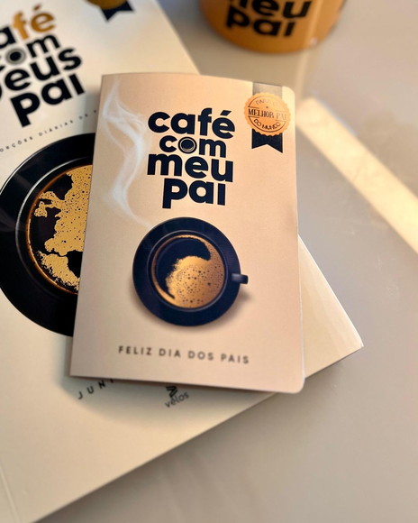 Cartão Porta Cafe Dia dos Pais Cristão Cafe com Deus Pai