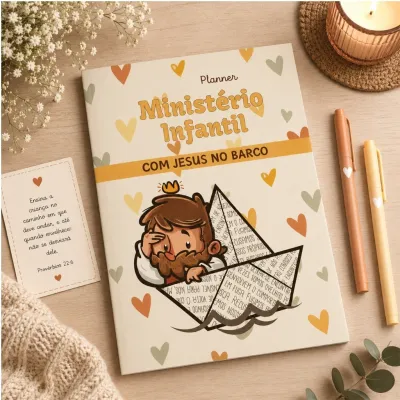 Caderno Planner Ministério Infantil com Grampo para Crianças