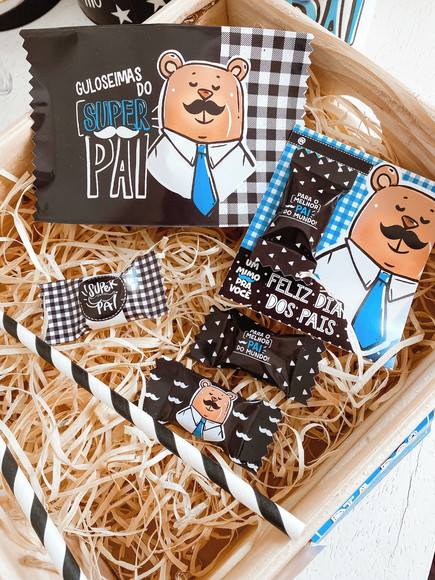 Cartão e Balinha Dia dos Pais Ursinho - Imagem 3