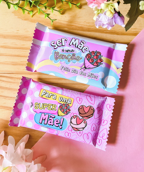 Rotulo Adesivo para Chocolate Kit Kat Dia das Mães
