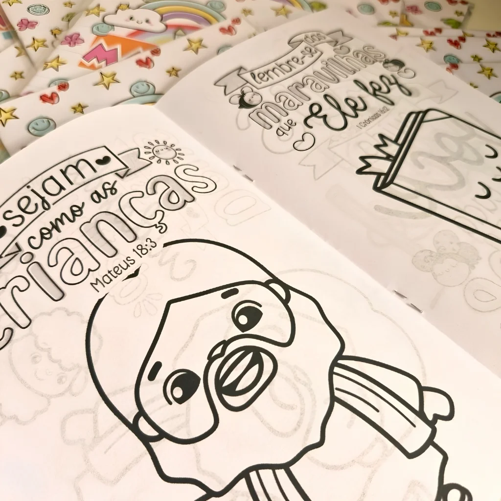 Revistinha Infantil para Colorir Jesus Personalizada | Lembrancinha Cristã Ministério Infantil - Imagem 3