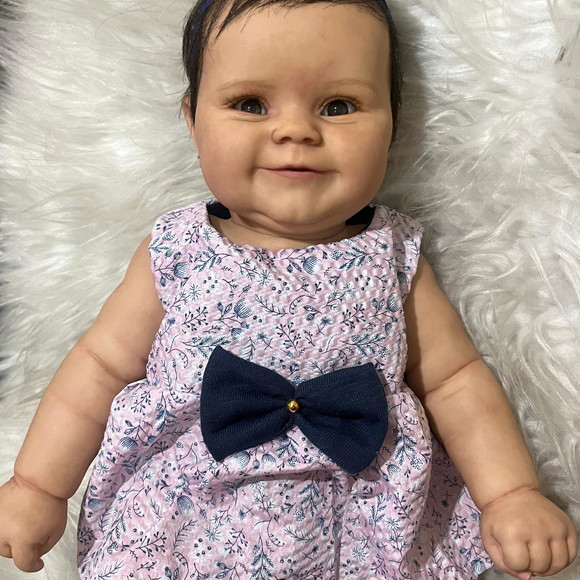 Bebe Reborn Menina Maddie Morena Banho Corpo Vinil Realista