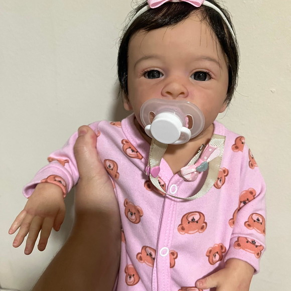 Bebe Reborn Menina Corpo Vinil Realista - Imagem 2