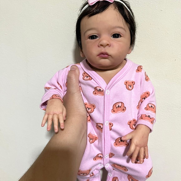 Bebe Reborn Menina Corpo Vinil Realista - Imagem 3