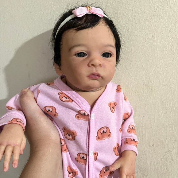 Bebe Reborn Menina Corpo Vinil Realista - Imagem 4