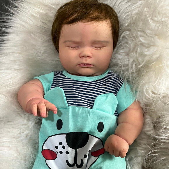 Bebê Reborn Joseph Menino Dormindo Realista