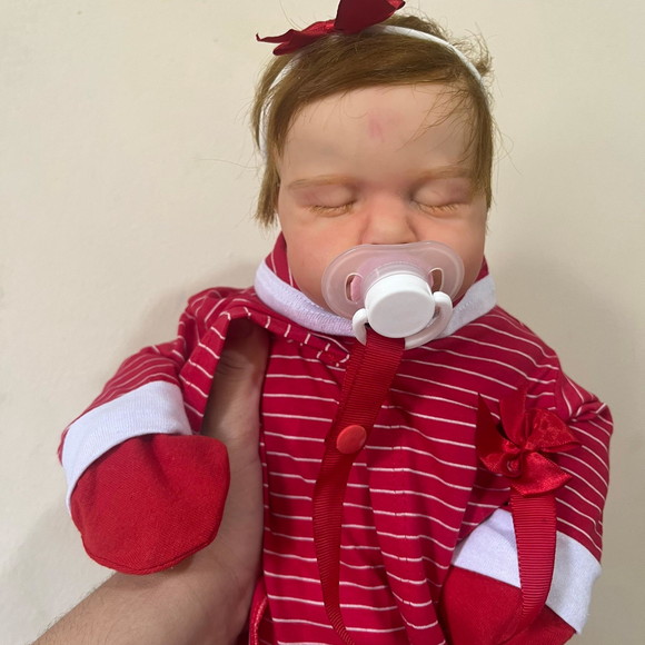 Bebe Reborn Menina Corpo Vinil Realista - Imagem 3