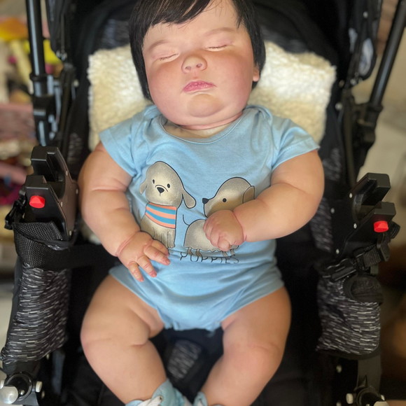 Bebê Reborn Joseph Menino Dormindo Realista - Imagem 4