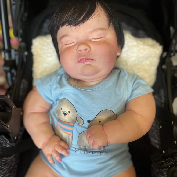 Bebê Reborn Joseph Menino Dormindo Realista - Imagem 3