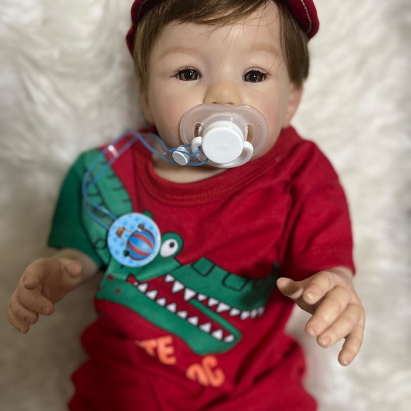 Bebe Reborn Menino Noah Corpo Vinil Pode Banho - Imagem 3