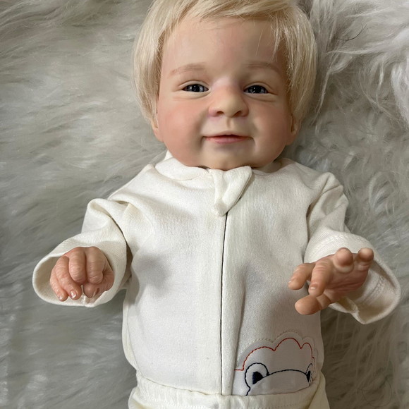 Bebê Reborn Menino Loiro Faz Xixi