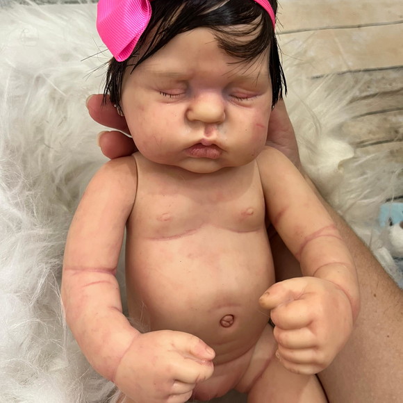 Bebê Reborn Menina Corpo Vinil Faz Xixi