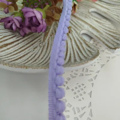 Fita Pompom Lilas 13 mm - Lote de 3 metros | Artesanato Criativo e  Decoração