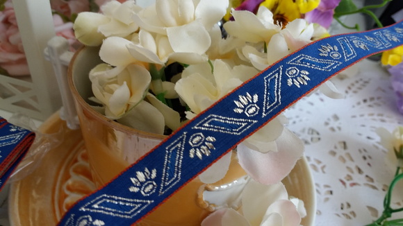 Galão Metalizado Azul com Fio Prata - Venda a metro | Artesanato, Customizações, Costura Criativa - Imagem 3