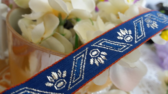 Galão Metalizado Azul com Fio Prata - Venda a metro | Artesanato, Customizações, Costura Criativa - Imagem 4