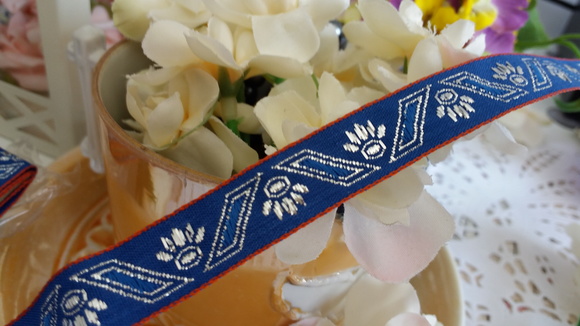 Galão Metalizado Azul com Fio Prata - Venda a metro | Artesanato, Customizações, Costura Criativa