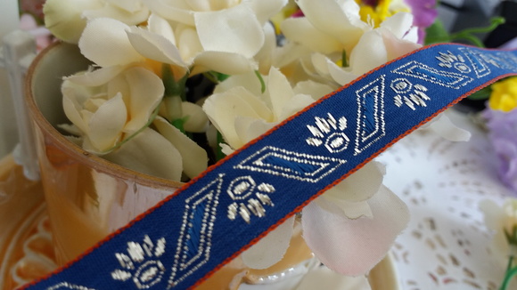 Galão Metalizado Azul com Fio Prata - Venda a metro | Artesanato, Customizações, Costura Criativa - Imagem 2