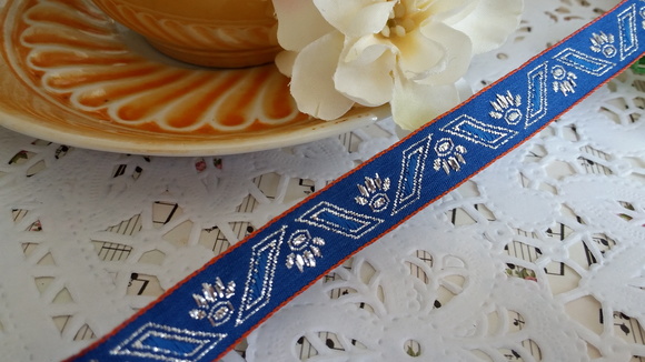 Galão Metalizado Azul com Fio Prata - Venda a metro | Artesanato, Customizações, Costura Criativa - Imagem 5