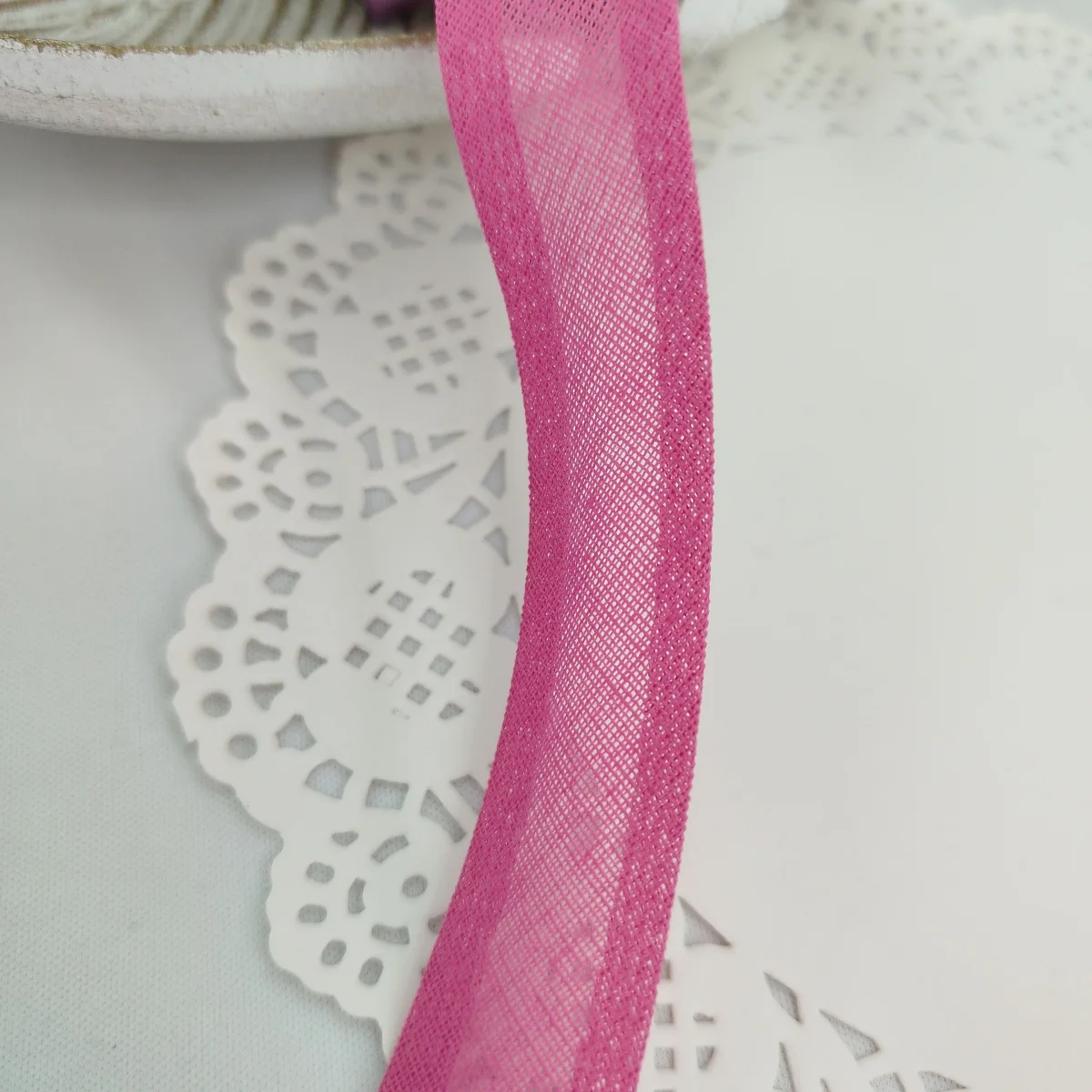 Vies de Algodão Rosa Pink  - 23mm de largura - Lote de 5 Metros | Costura Criativa - Imagem 6