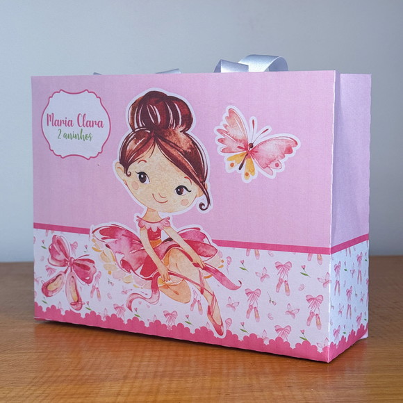 Sacolinha Personalizada Bailarina Lembrancinha Aniversário