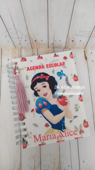 Agenda Escolar Branca de Neve Personalizada
