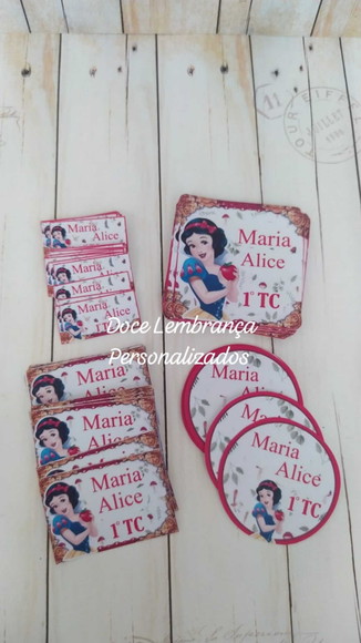 Etiqueta Escolar Personalizada Branca de Neve