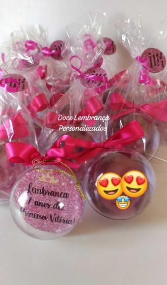 Bolinha de Natal com Foto Lembrancinha Aniversário