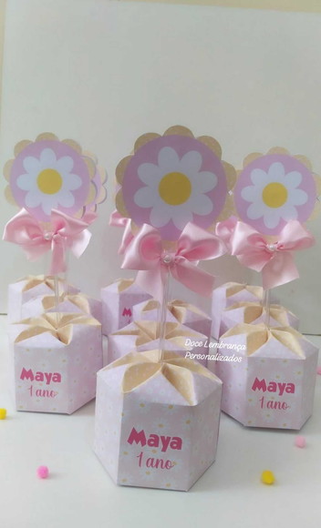 Centro de Mesa Margarida Personalizado - Imagem 2