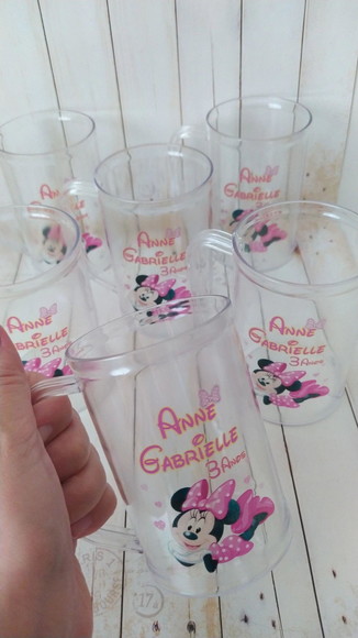 Caneca Acrílica Minnie Rosa Lembrancinha