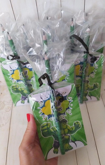 Bloquinho Anotação com Lápis Personalizado Hulk Super Heróis - Imagem 2