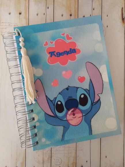Agenda Escolar Stitch com Capa Personalizada