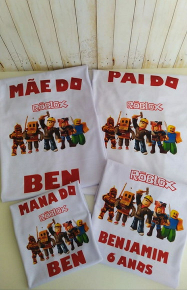 Kit Camisetas Aniversário Roblox