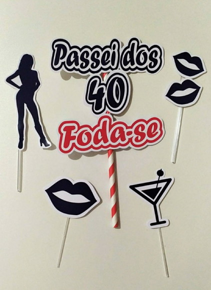 Topper Passei dos 40 Anos Personalizado