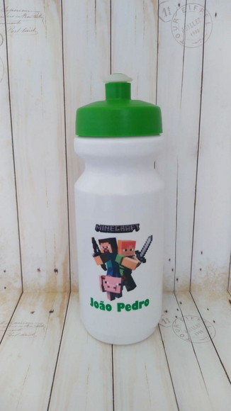Garrafa Squeeze Escolar Minecraft