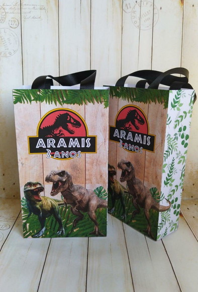 Sacolinha Personalizada Jurassic Park/dinossauro - Imagem 2