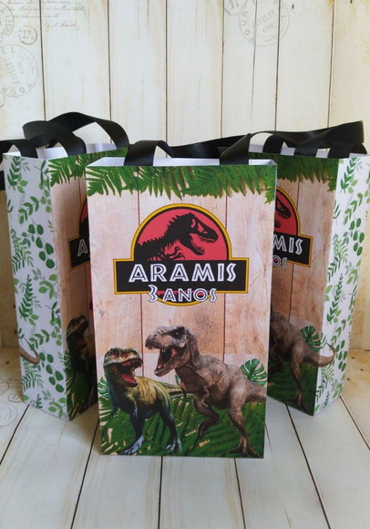 Sacolinha Personalizada Jurassic Park/dinossauro