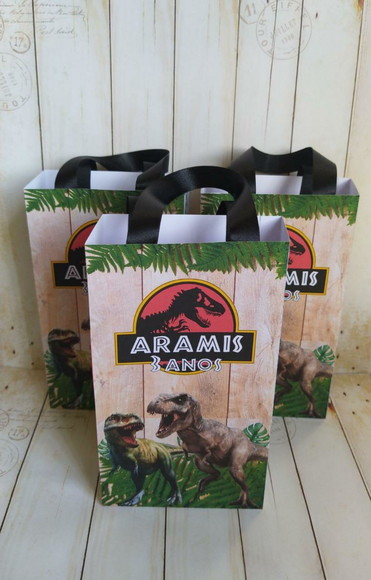 Sacolinha Personalizada Jurassic Park/dinossauro - Imagem 3