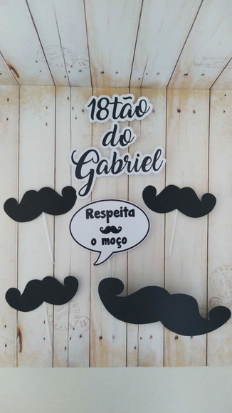Topper para Bolo 18 Anos (18tão) Menino